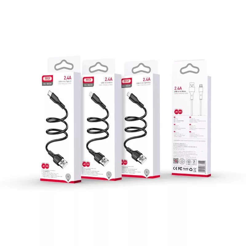 کابل تبدیل USB به USB-C ایکس او مدل nb230 طول 1 متر