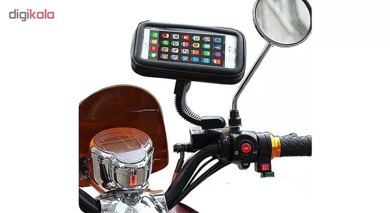 پایه نگهدارنده گوشی موبایل مدل BIC مناسب برای موتورسیکلت