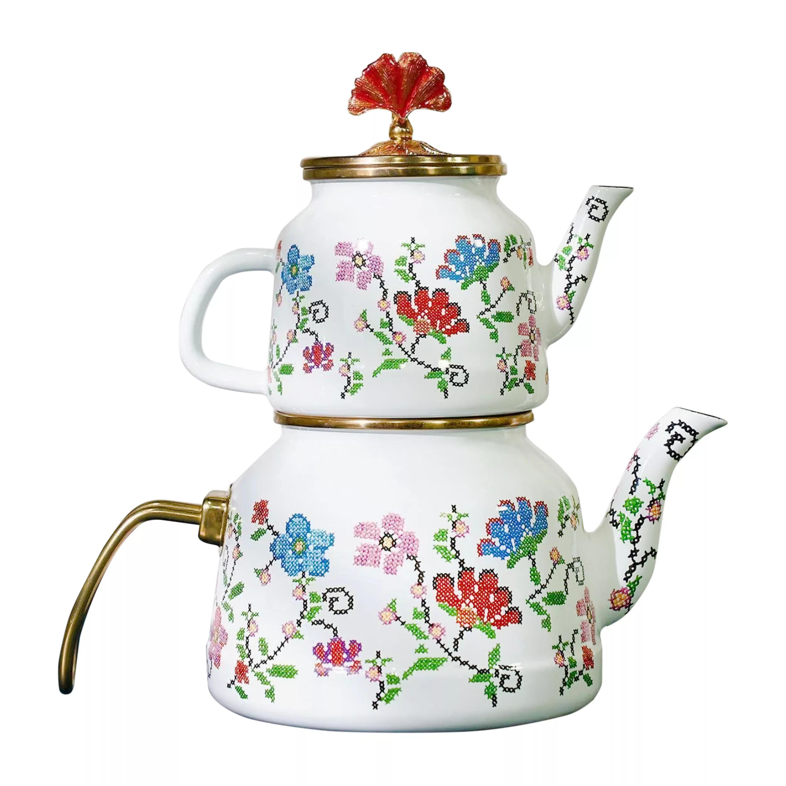 کتری و قوری میس بتی مدل Piraye9784 گنجایش کتری 2.5 لیتر گنجایش قوری 1.1 لیتر