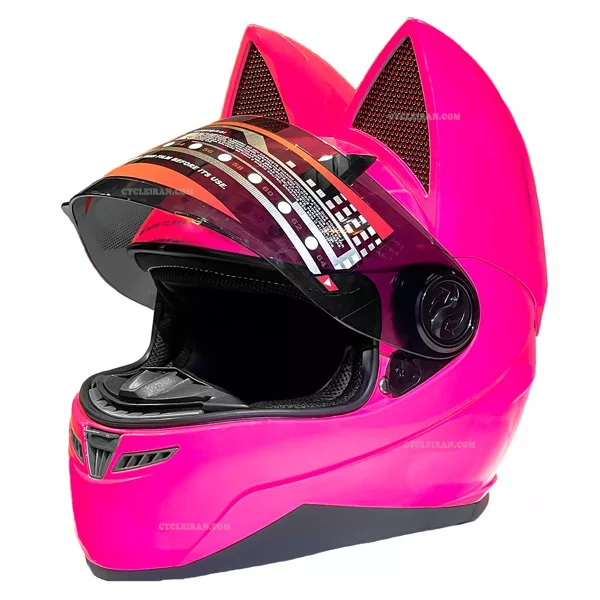 کلاه کاسکت نوترینوس مدل دخترانه خرگوشی فک ثابت