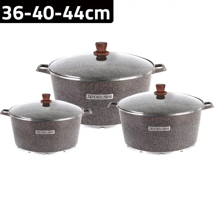 سرویس قابلمه ۶ پارچه زیو مدل ۸۴۰۰-۴۴