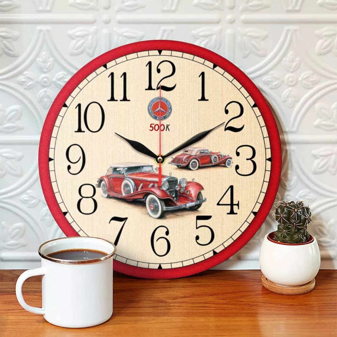 ساعت دیواری مدل 1123 طرح ماشین مرسدس بنز قدیمی