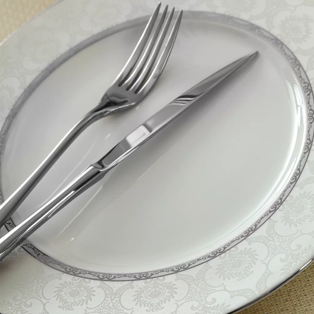 سرویس غذاخوری 28 پارچه چینی زرین ایران مدل ایتالیا اف هدیه درجه 3