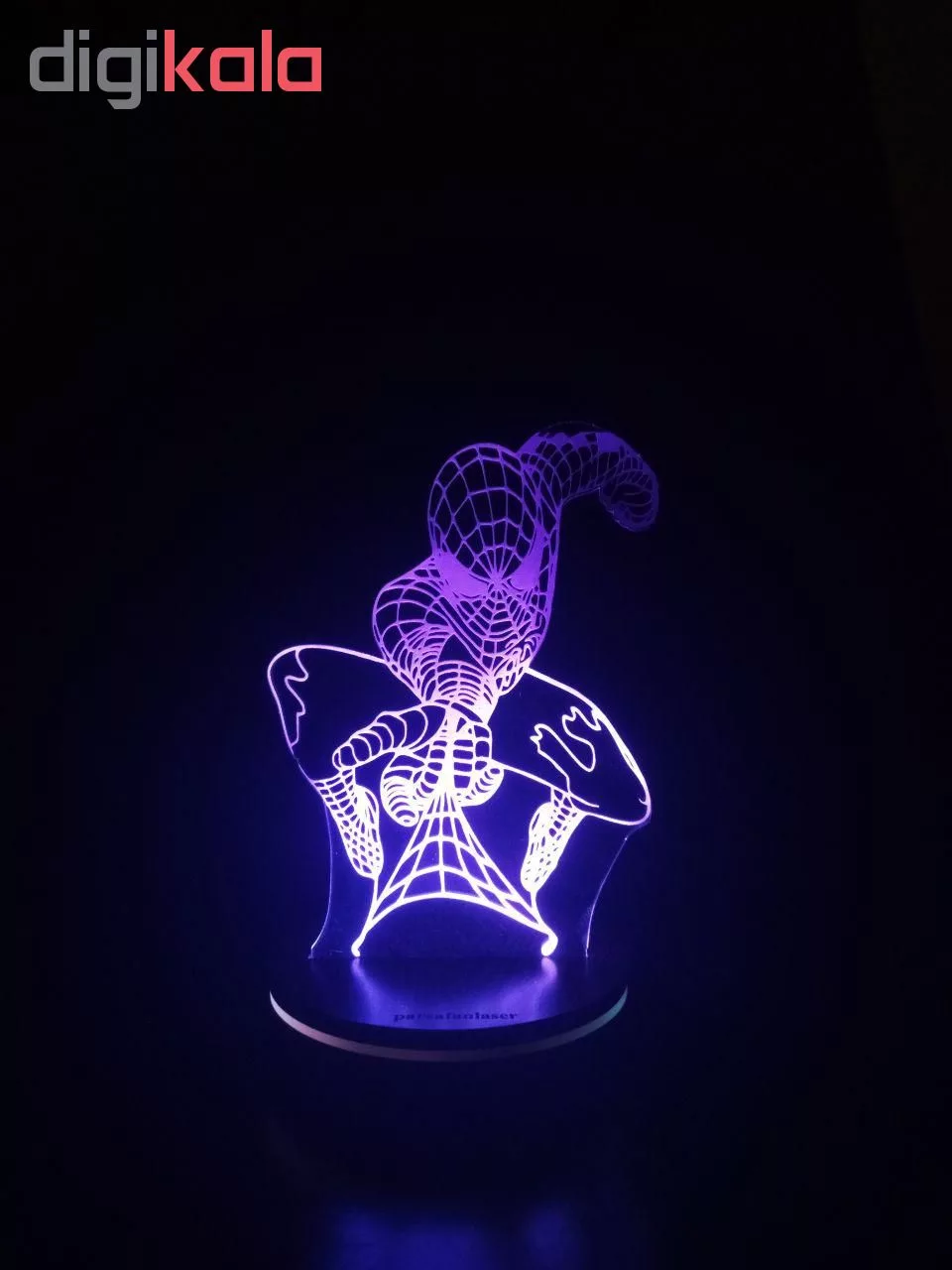 چراغ خواب پارسافن لیزر طرح کارتونی مرد عنکبوتی 16 رنگ ریموت دار