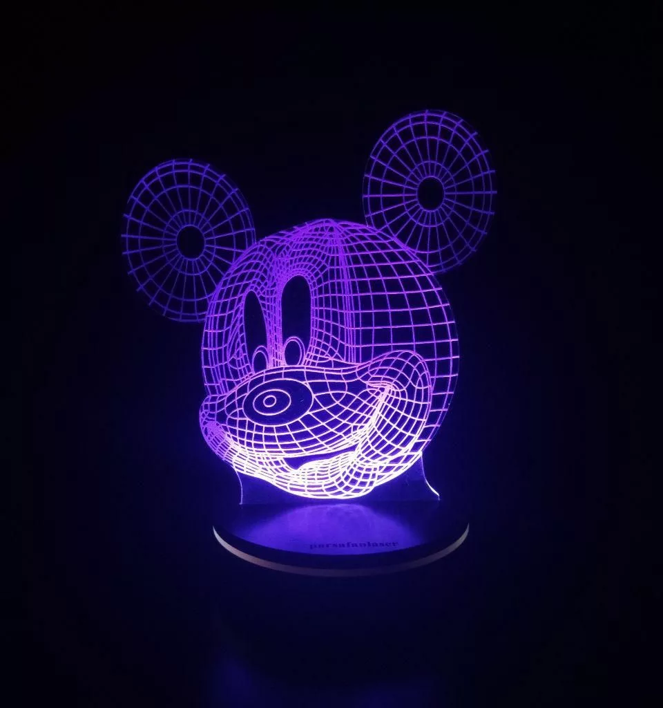 چراغ خواب پارسافن لیزر طرح کارتونی میکی موس 16 رنگ ریموت دار