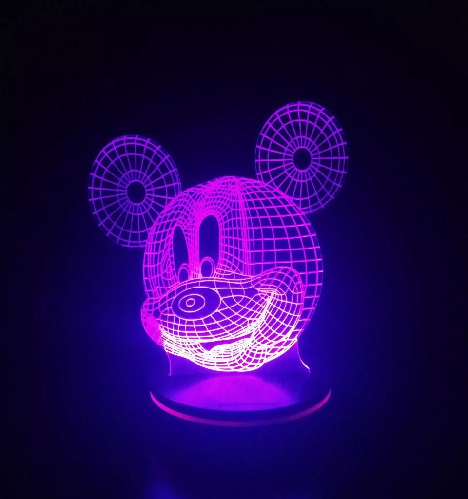 چراغ خواب پارسافن لیزر طرح کارتونی میکی موس 16 رنگ ریموت دار