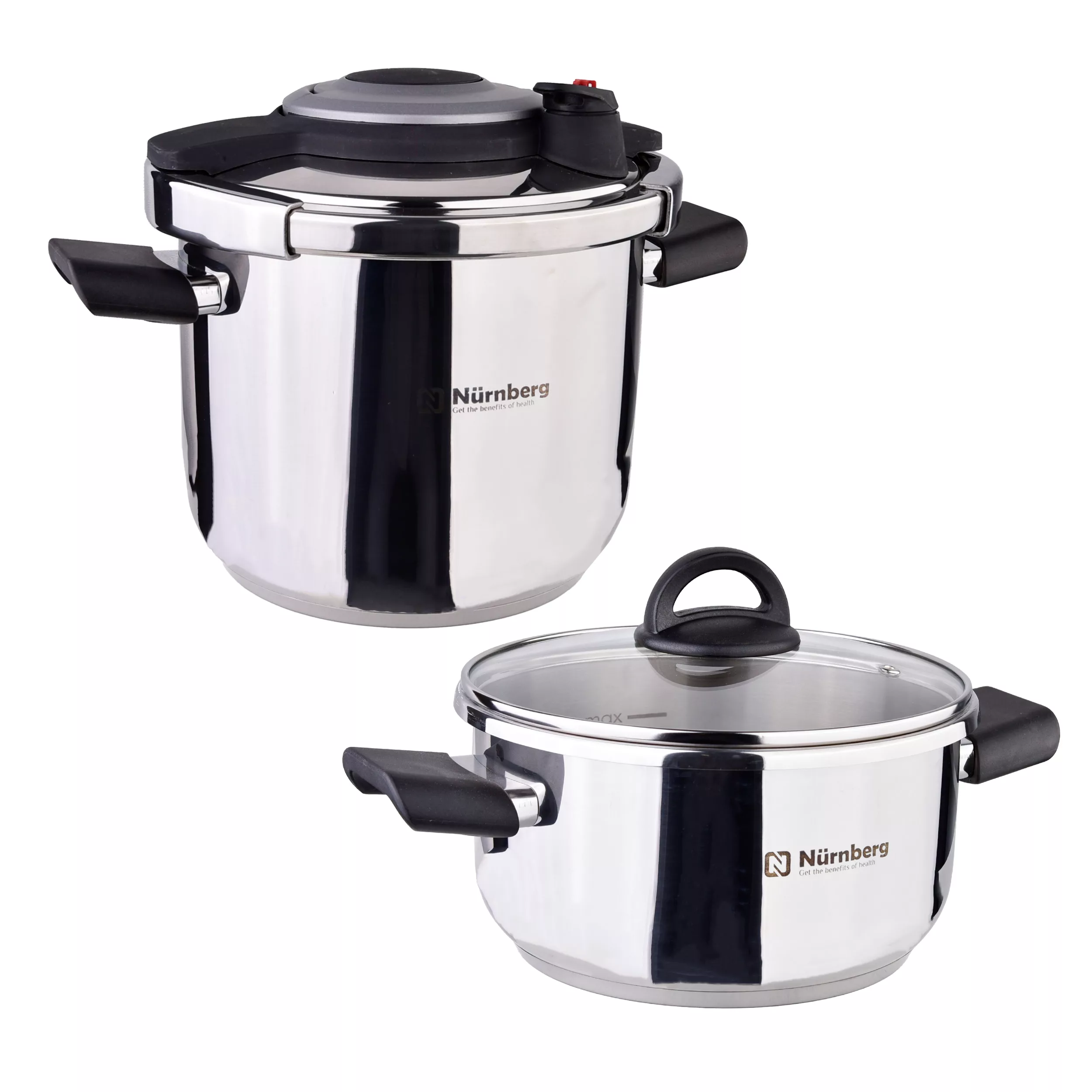 زودپز دوقلو نورنبرگ کد 129CK گنجایش 7 و 4 لیتر زودپز دوقلو نورنبرگ کد 129CK گنجایش 7 و 4 لیتر