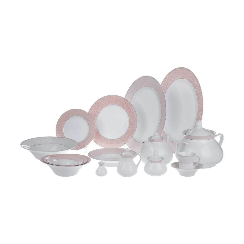 سرویس غذاخوری 108 پارچه چینی زرین ایران سری شهرزاد مدل ژانتی درجه عالی