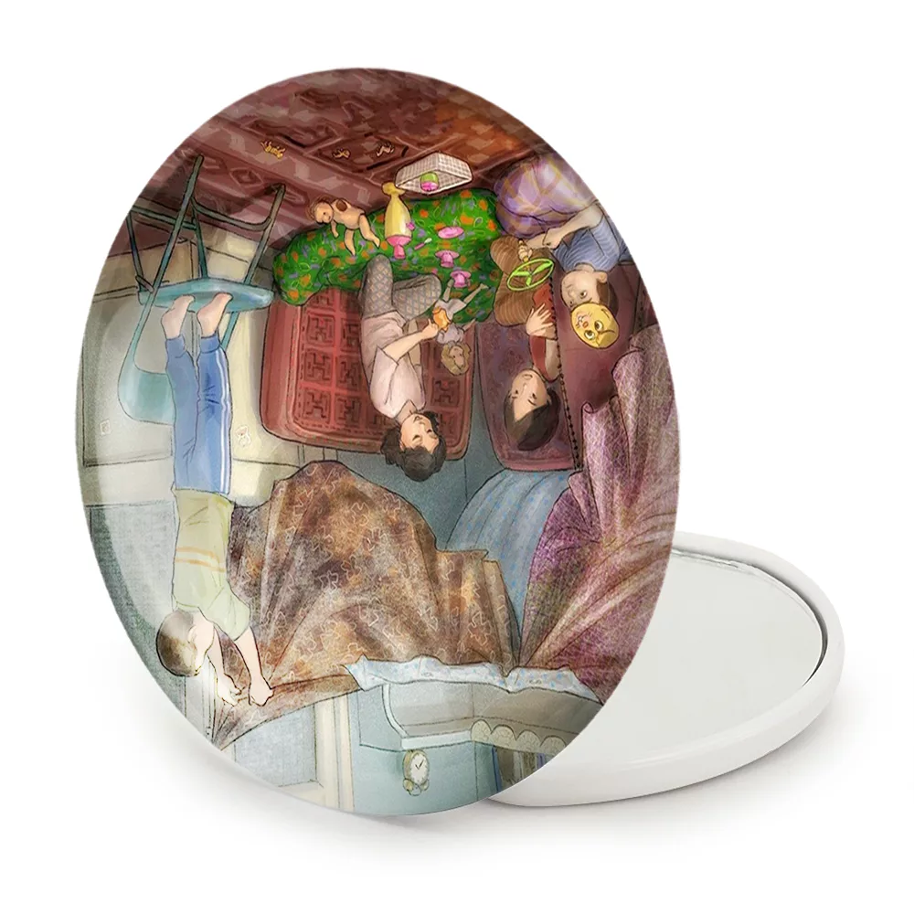 آینه جیبی خندالو طرح نوستالژی مدل تاشو کد 29151