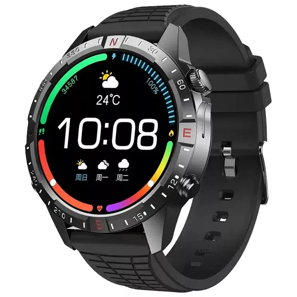 ساعت هوشمند 46 میلی متر هواهونگ مدل hk29 hero با بند چرمی و سیلیکونی