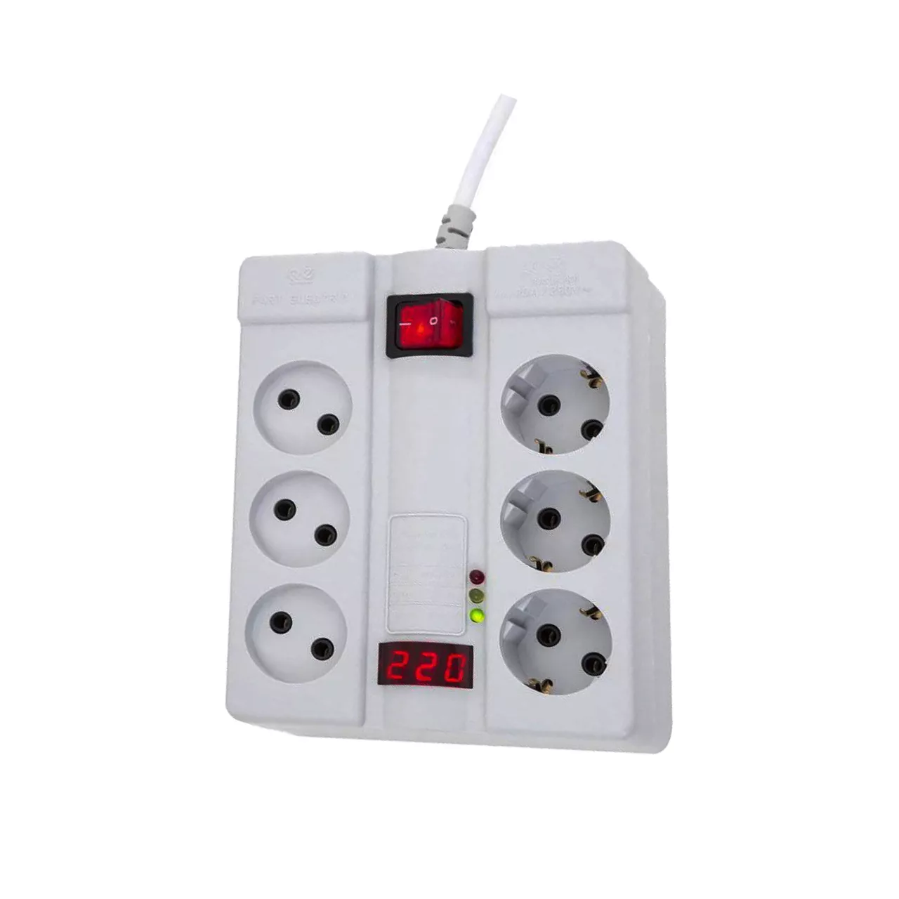 چندراهی برق و محافظ پارت الکتریک ، طول کابل 5 متر مدل EW-324F3