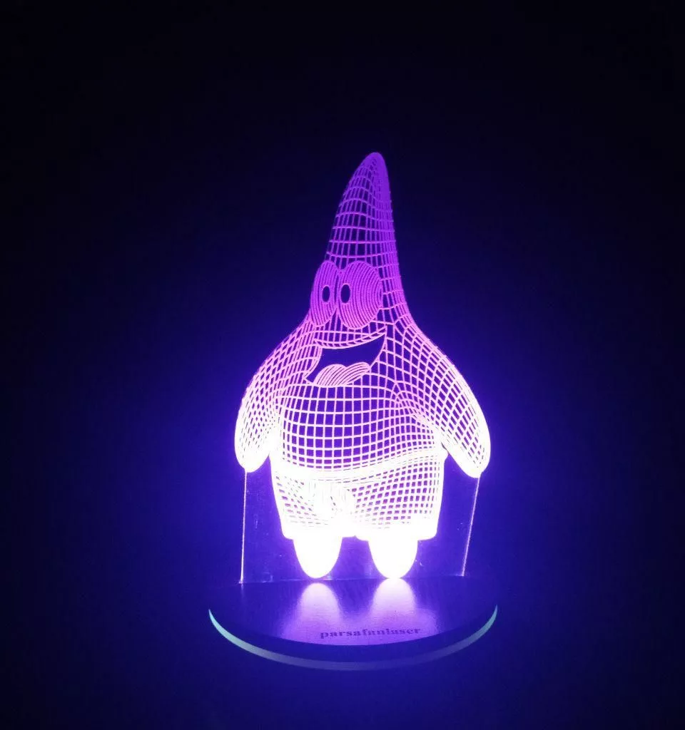 چراغ خواب کودک پارسافن لیزر طرح کارتونی پاتریک