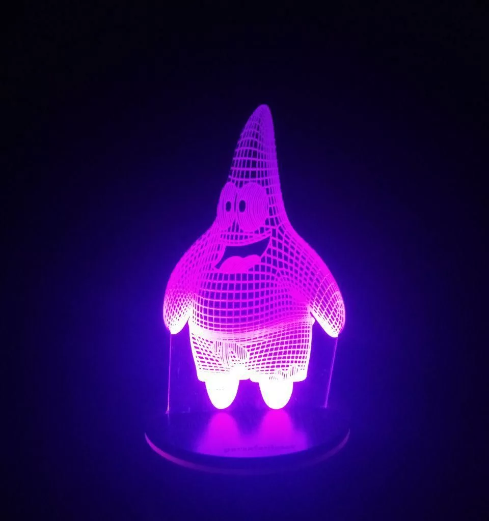 چراغ خواب کودک پارسافن لیزر طرح کارتونی پاتریک