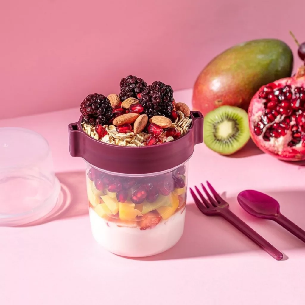 ظرف نگهدارنده غذا مادام کوکو مدل 01 به همراه قاشق و چنگال