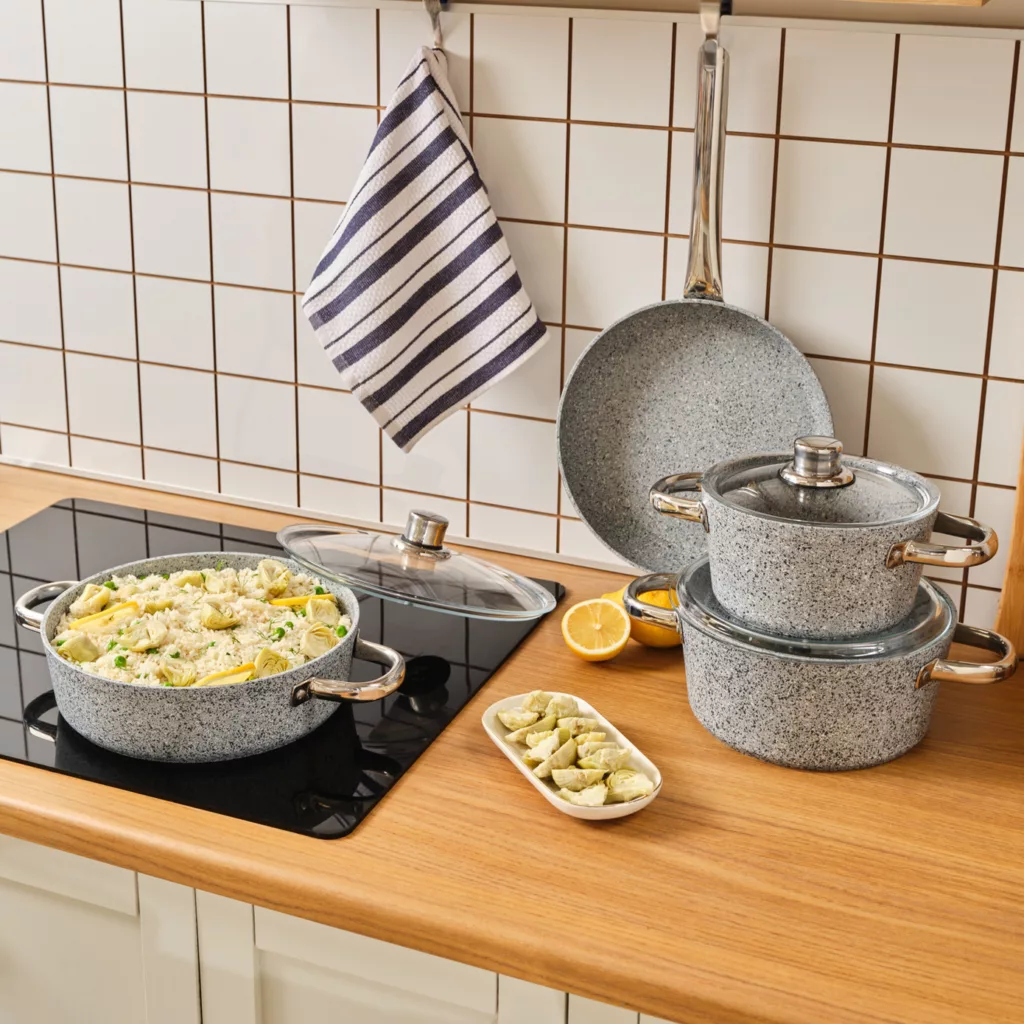 سرویس قابلمه وتابه بیوگرانیتی 7 پارچه کاراجا مدل Biogranit Nare