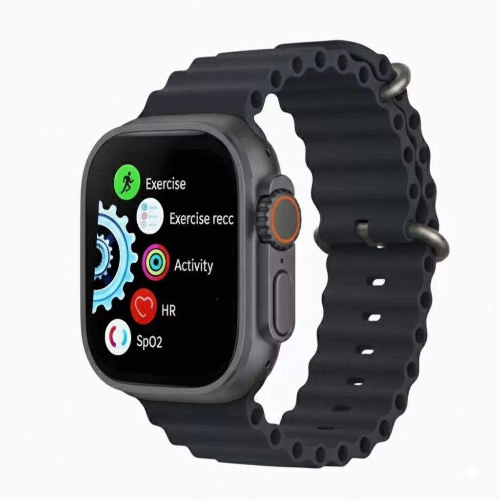 ساعت هوشمند ۴۹ میلی‌متری مدل GS38 ULTRA با دو بند سیلیکونی