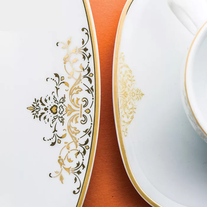 سرویس غذاخوری 27 پارچه چینی زرین ایران سری کواترو مدل montecarlo 2