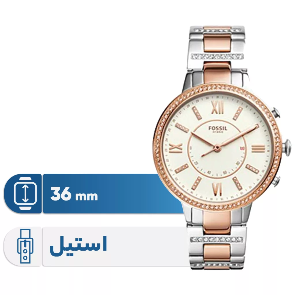 ساعت هوشمند فسیل مدل FTW5011 دارای قابلیت های کنترل موسیقی (Music Player) بند استیل ضدزنگ