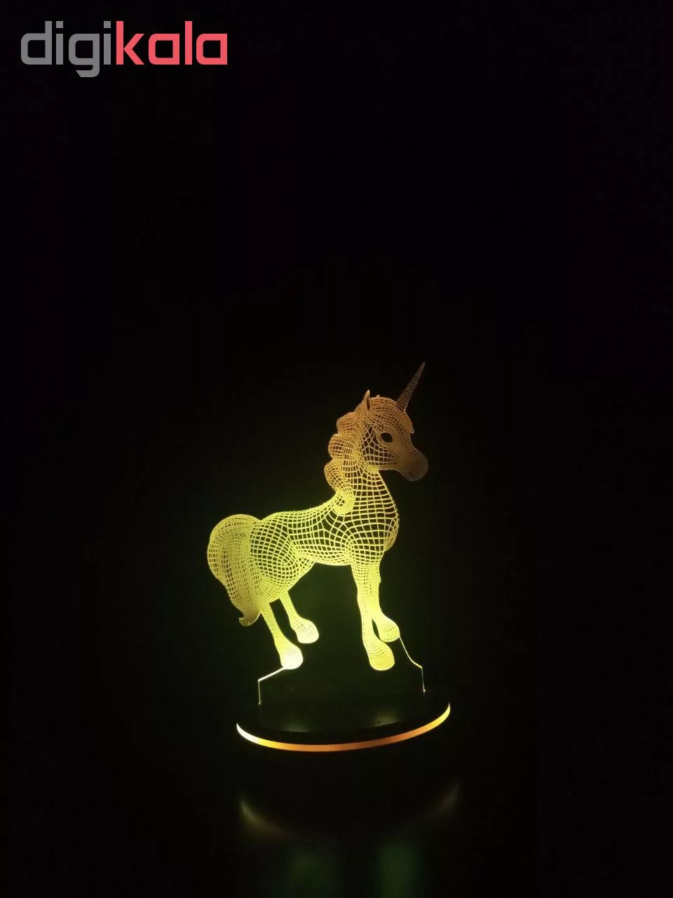 چراغ خواب کودک پارسافن لیزر طرح کارتونی اسب تک شاخ 16 رنگ ریموت دار