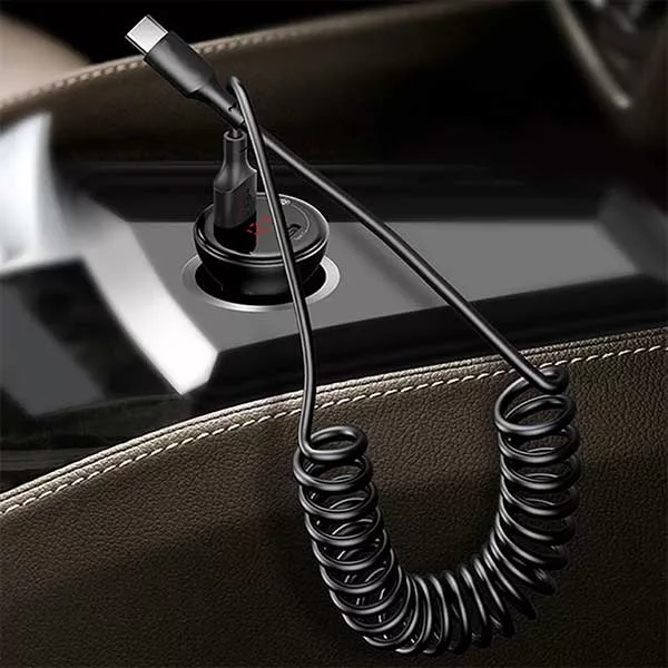 کابل usb به USB-C ایتی لینک مدل فنری طول 1 متر