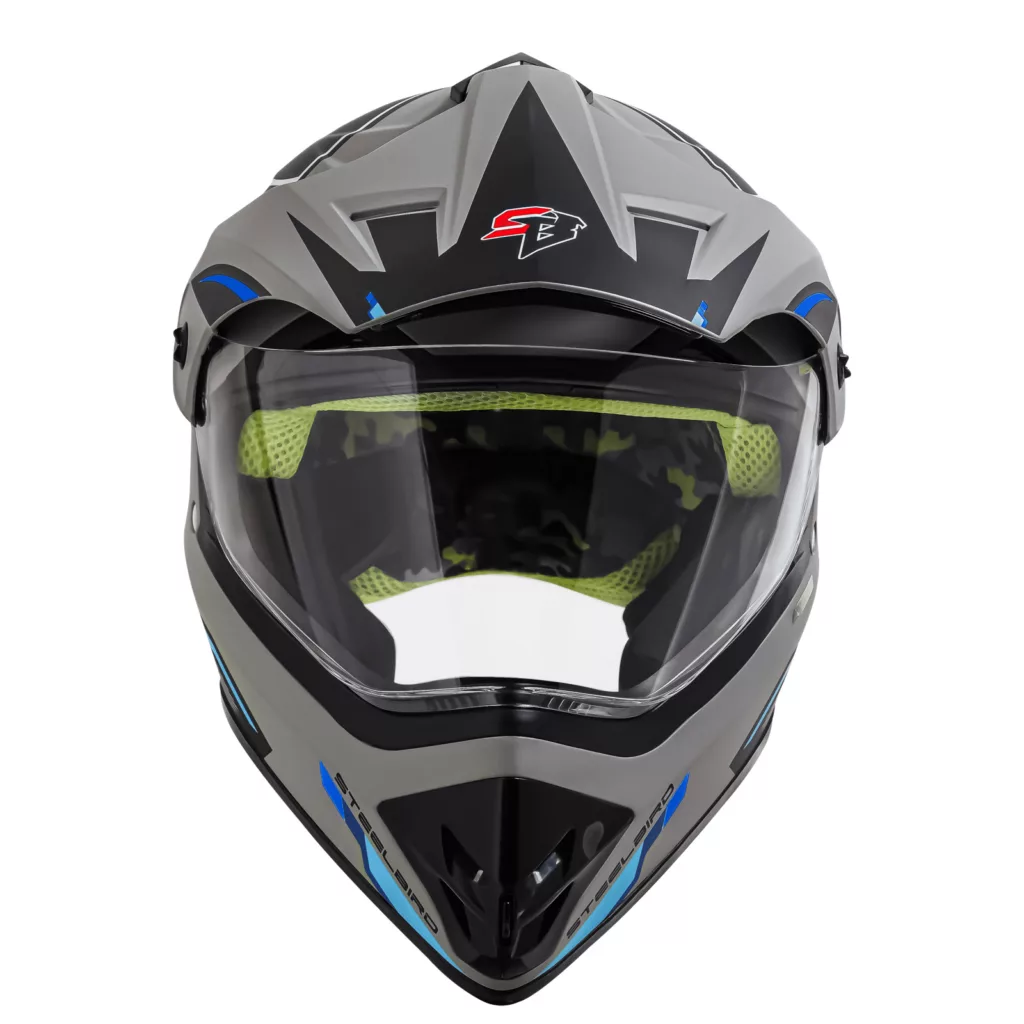 کلاه کاسکت چانه‌دار استیل برد مدل RACER TBlue