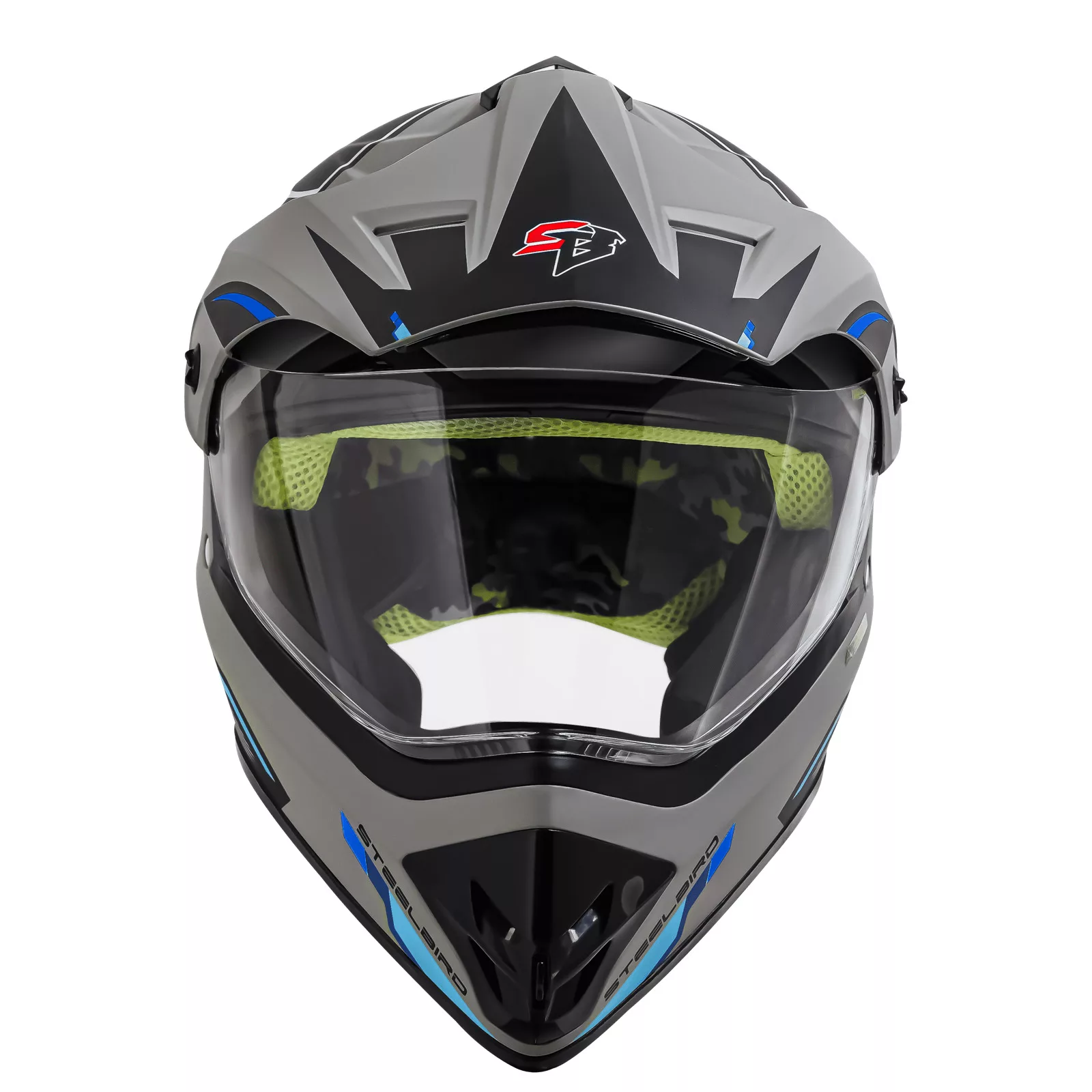 کلاه کاسکت چانه‌دار استیل برد مدل RACER TBlue