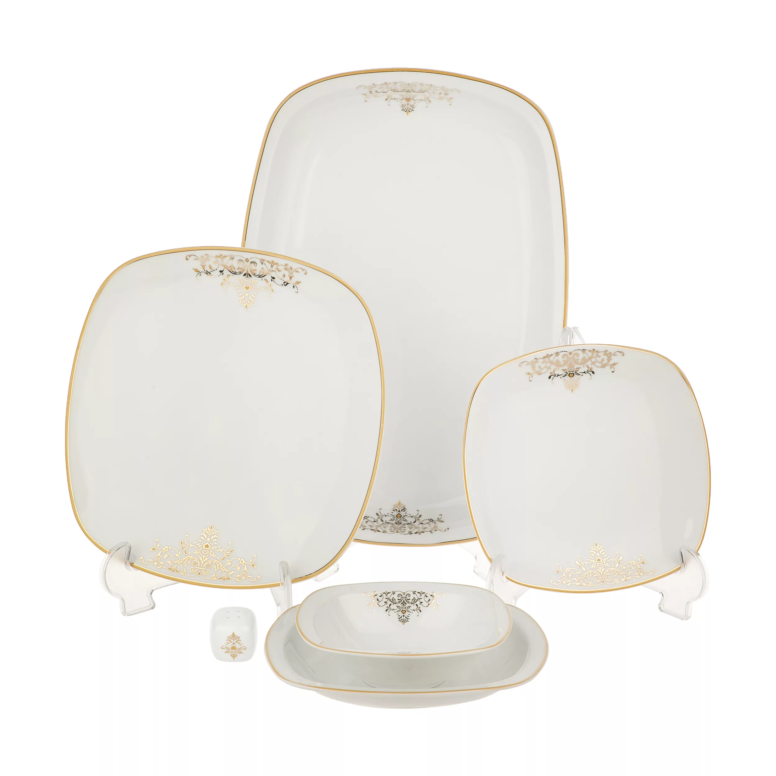 سرویس 28 پارچه چینی زرین ایران سری کواترو مدل مونت کارلو