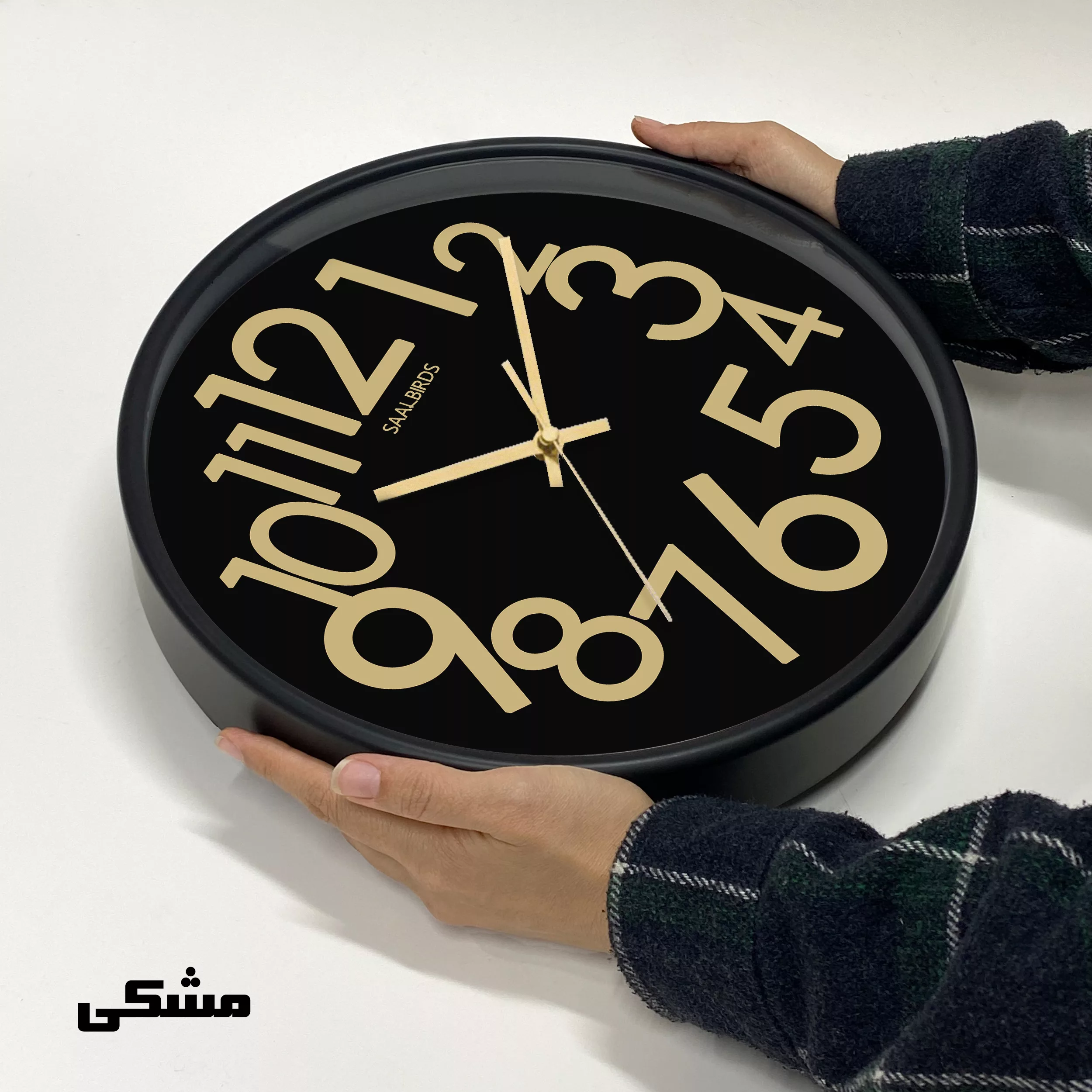 ساعت دیواری کوارتز سال بردز طرح عدد دار مدل CW-1000TL