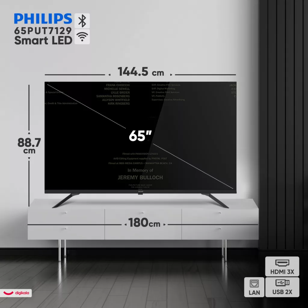 تلویزیون 65 اینچ ال ای دی هوشمند فیلیپس مدل 65PUT7129