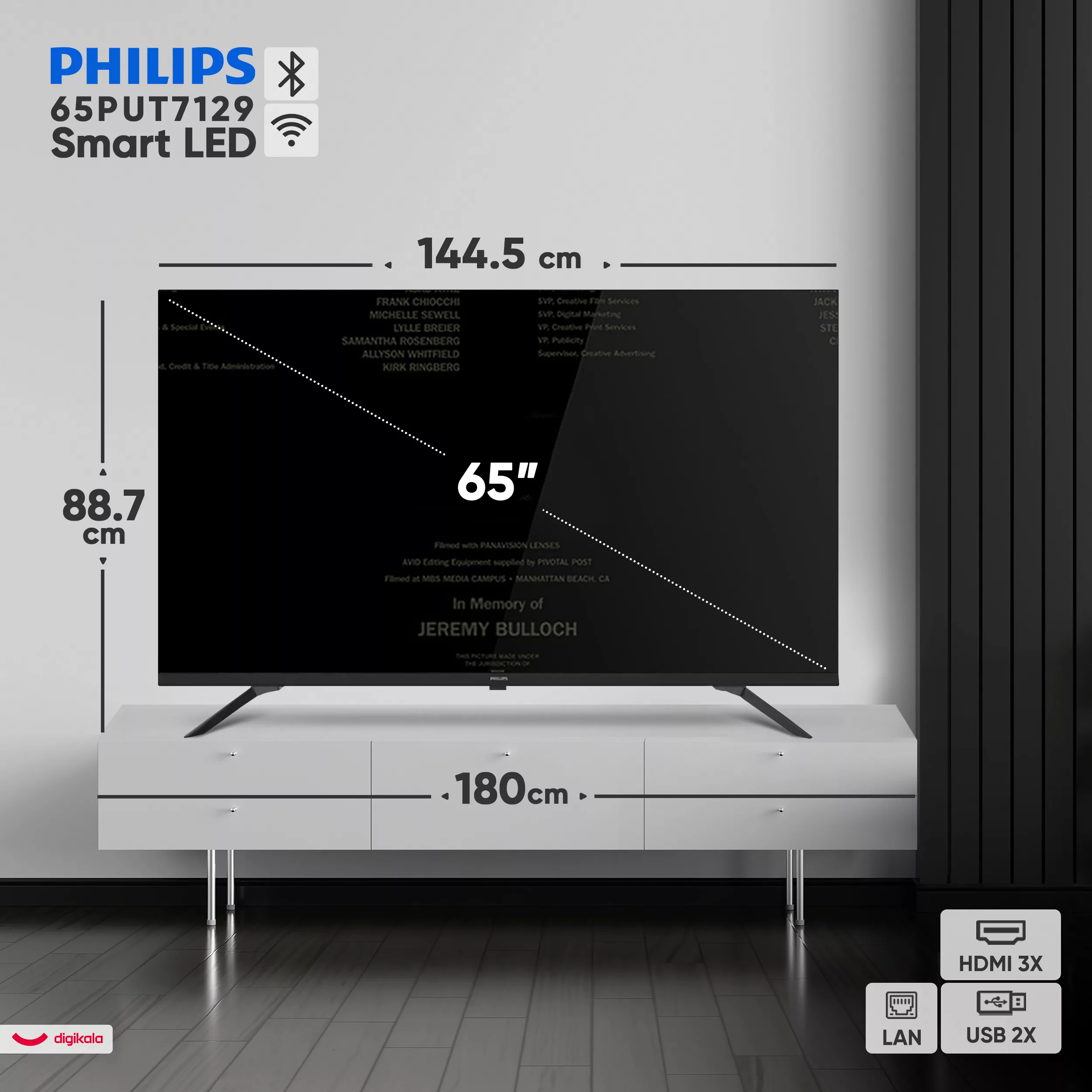 تلویزیون 65 اینچ ال ای دی هوشمند فیلیپس مدل 65PUT7129