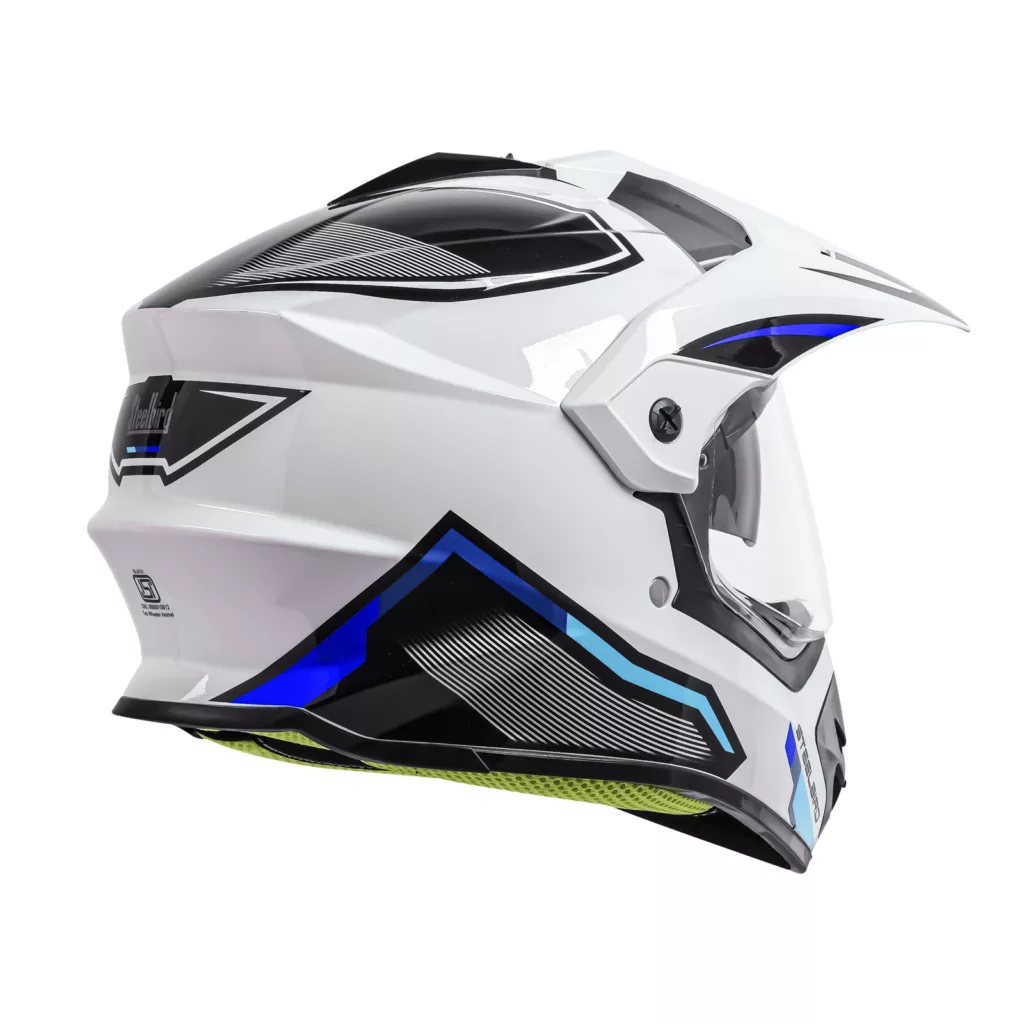 کلاه کاسکت چانه‌دار استیل برد مدل Racer WBlue