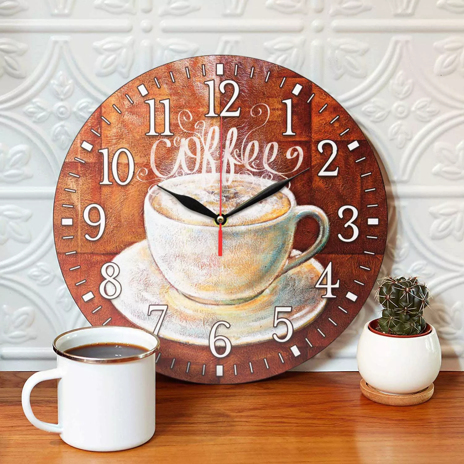 ساعت دیواری مدل 1105 طرح فنجان قهوه