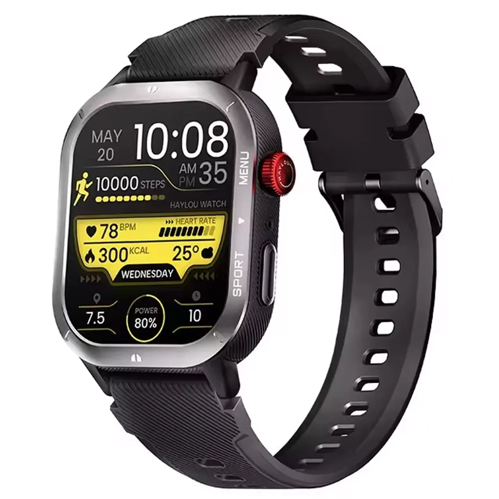 ساعت هوشمند 50 میلی‌متری هایلو مدل IRON Neo با بند سیلیکونی