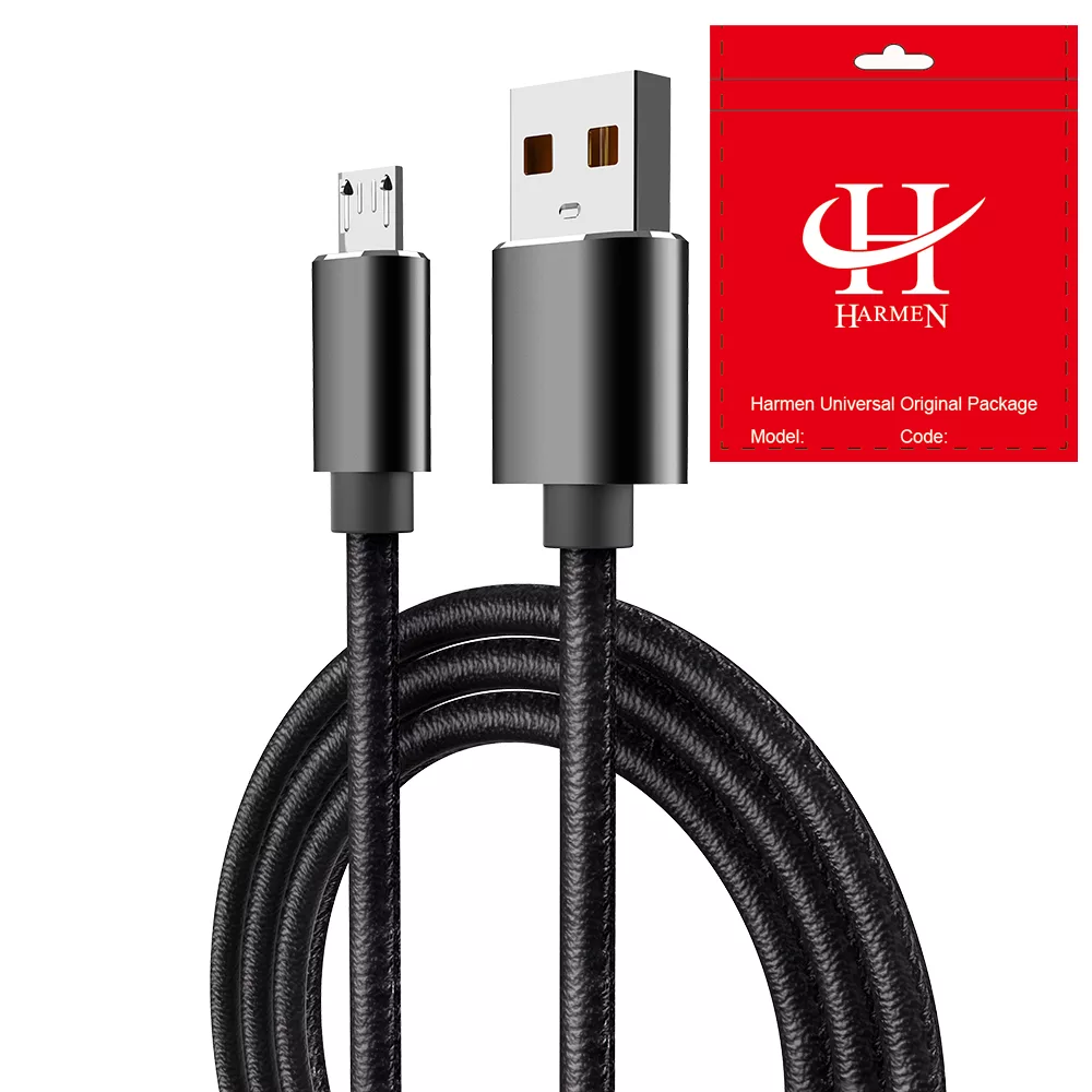 کابل تبدیل USB به microUSB هارمن مدل PU LEATHER500 طول 2 متر