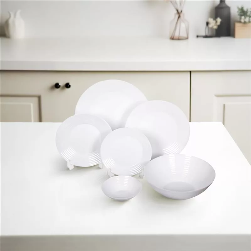 سرویس غذا خوری 26 پارچه گلدن اوپال مدل هارنا سفید