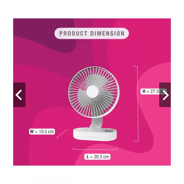 پنکه شارژی مدل 21157
