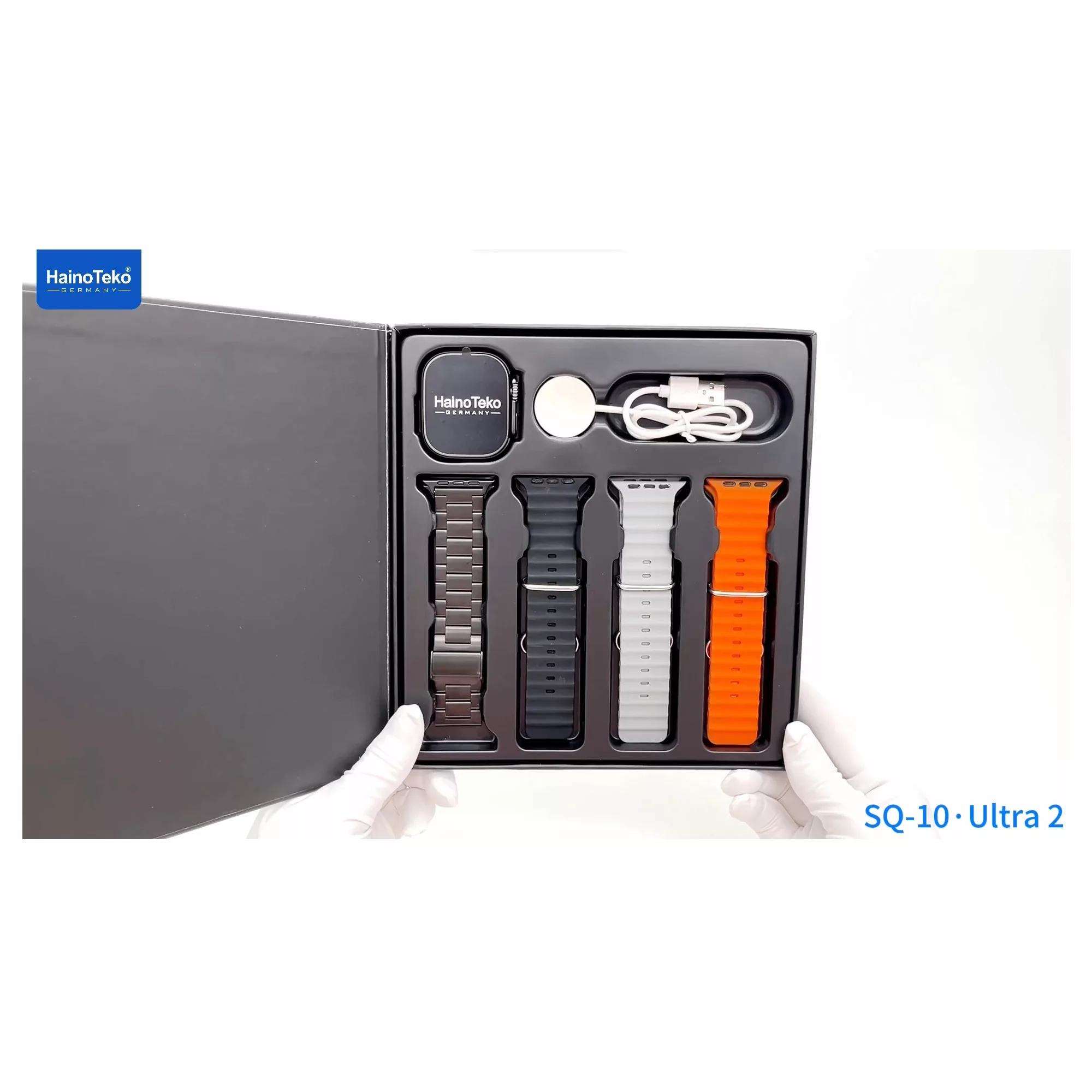 ساعت هوشمند 44 میلی متری هاینو تکو مدل APY SQ 10 ULTRA 2 SMART  بند سیلیکون