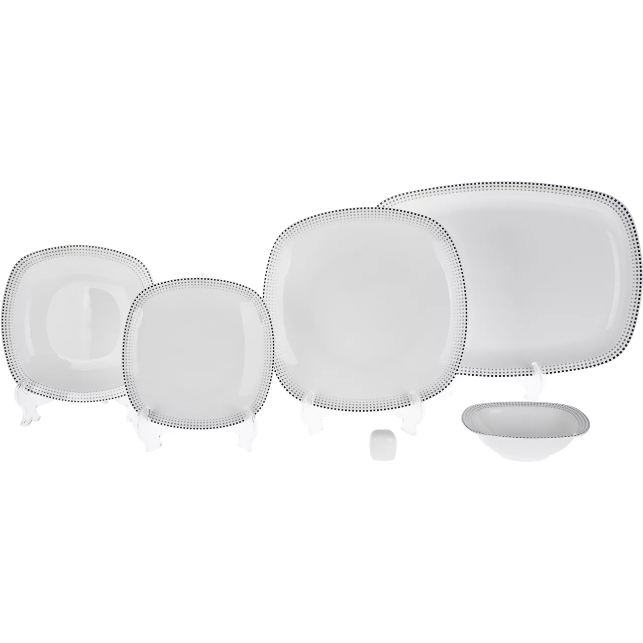 سرویس غذاخوری 27 پارچه چینی زرین ایران مدل کواترو مون بلان درجه 3