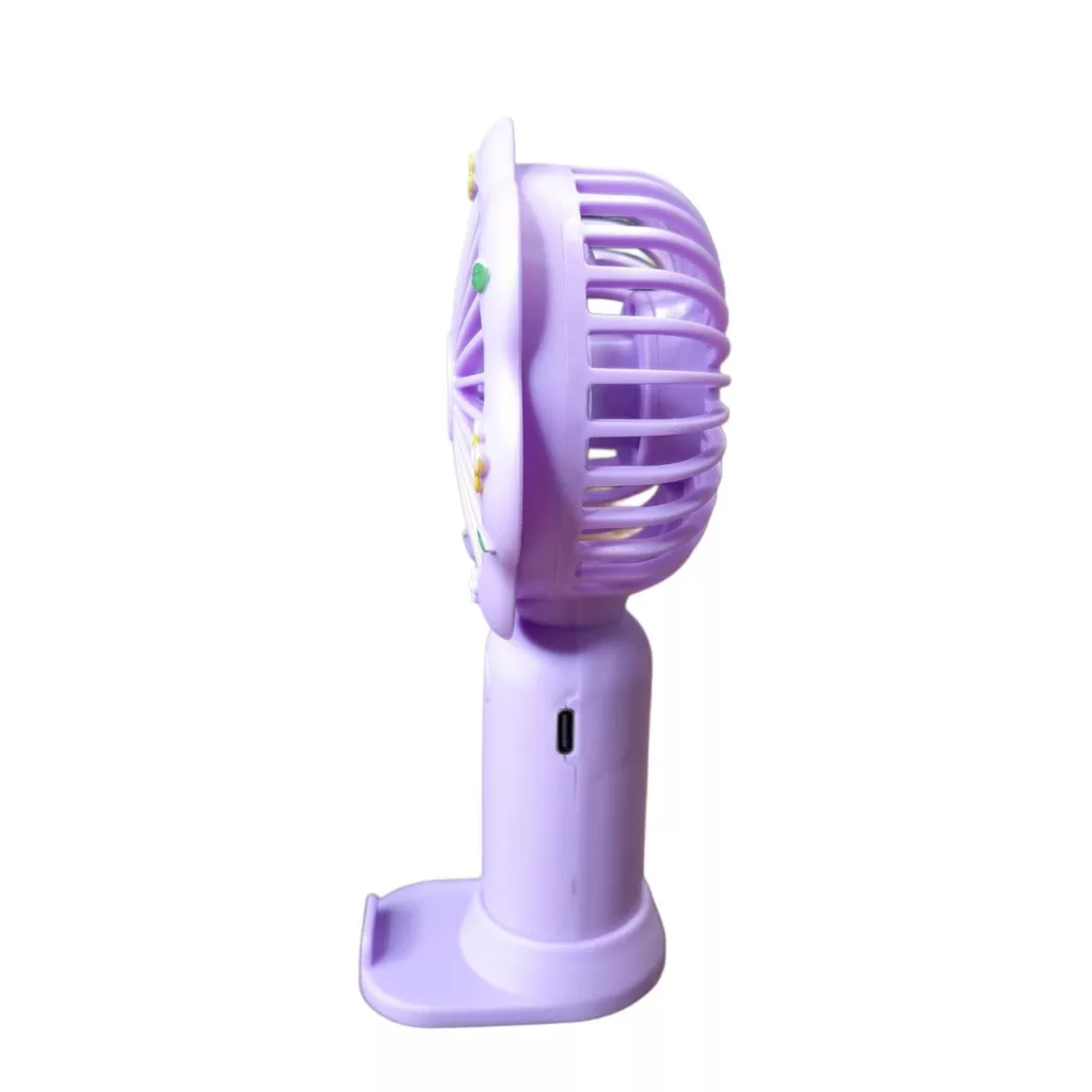 پنکه شارژی  رومیزی یو ای بی فن مدل  Q370 طرح گل ظرفیت 2000 میلی آمپر ساعت