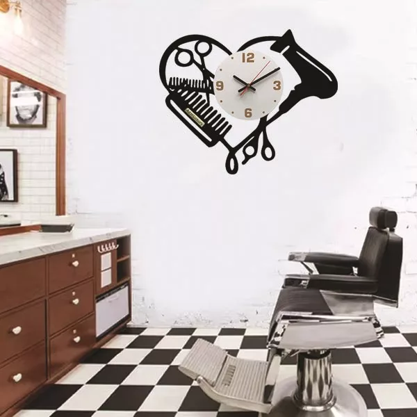 ساعت دیواری آذرلاکچری مدل آرایشگاه کد women08