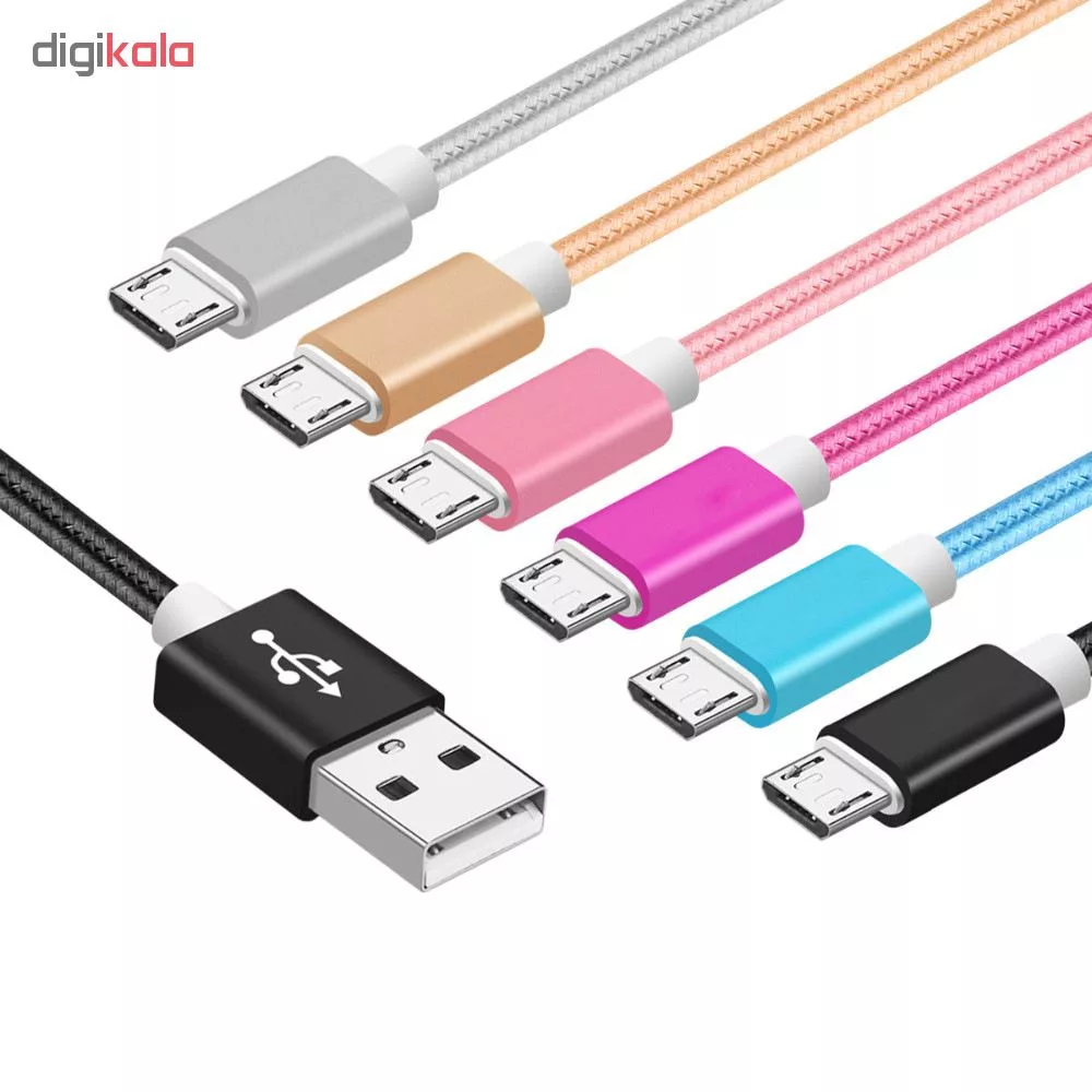 کابل شارژ، انتقال اطلاعات و تبدیل USB به MicroUSB المو مدل X-S-N طول 1 متر