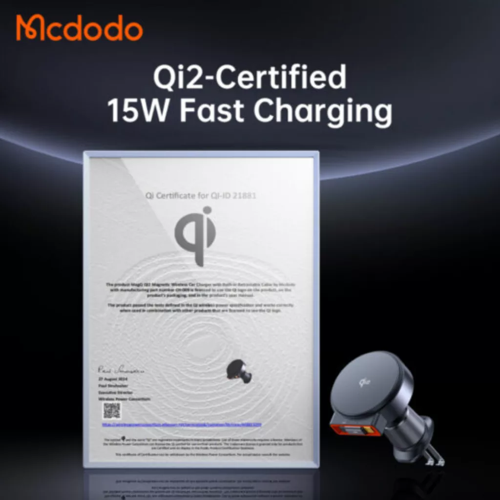 پایه نگهدارنده گوشی موبایل و شارژر 15وات مک دودو مدل ch-0091