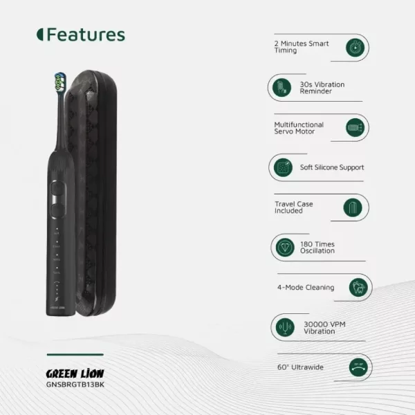 مسواک برقی گرین لاین مدل GNSMARTBR60BKBK