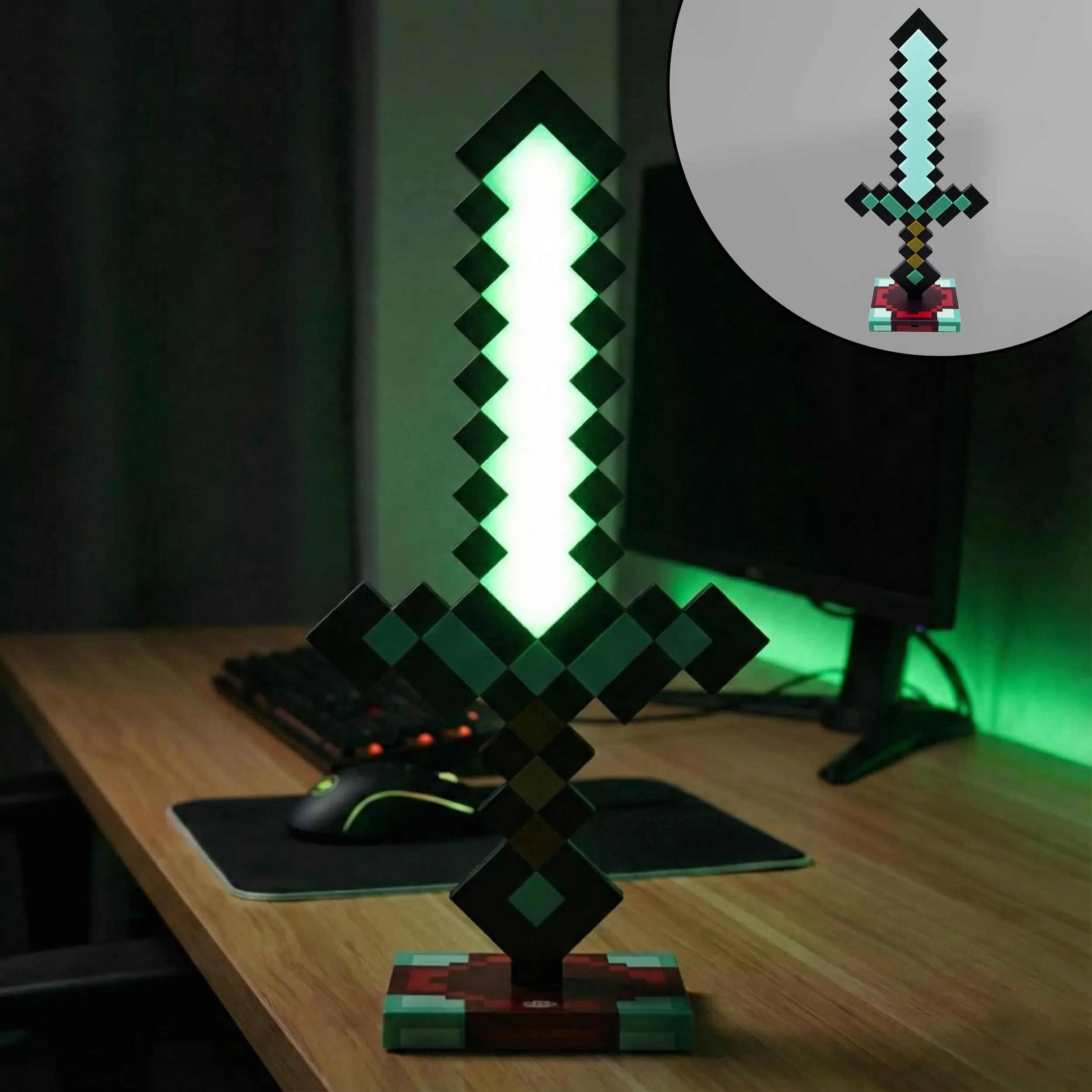 چراغ خواب کودک مدل شمشیر ماینکرافت