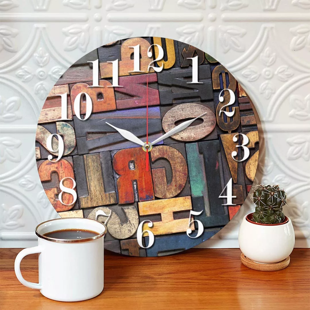 ساعت دیواری طرح حروف انگلیسی کد 1198