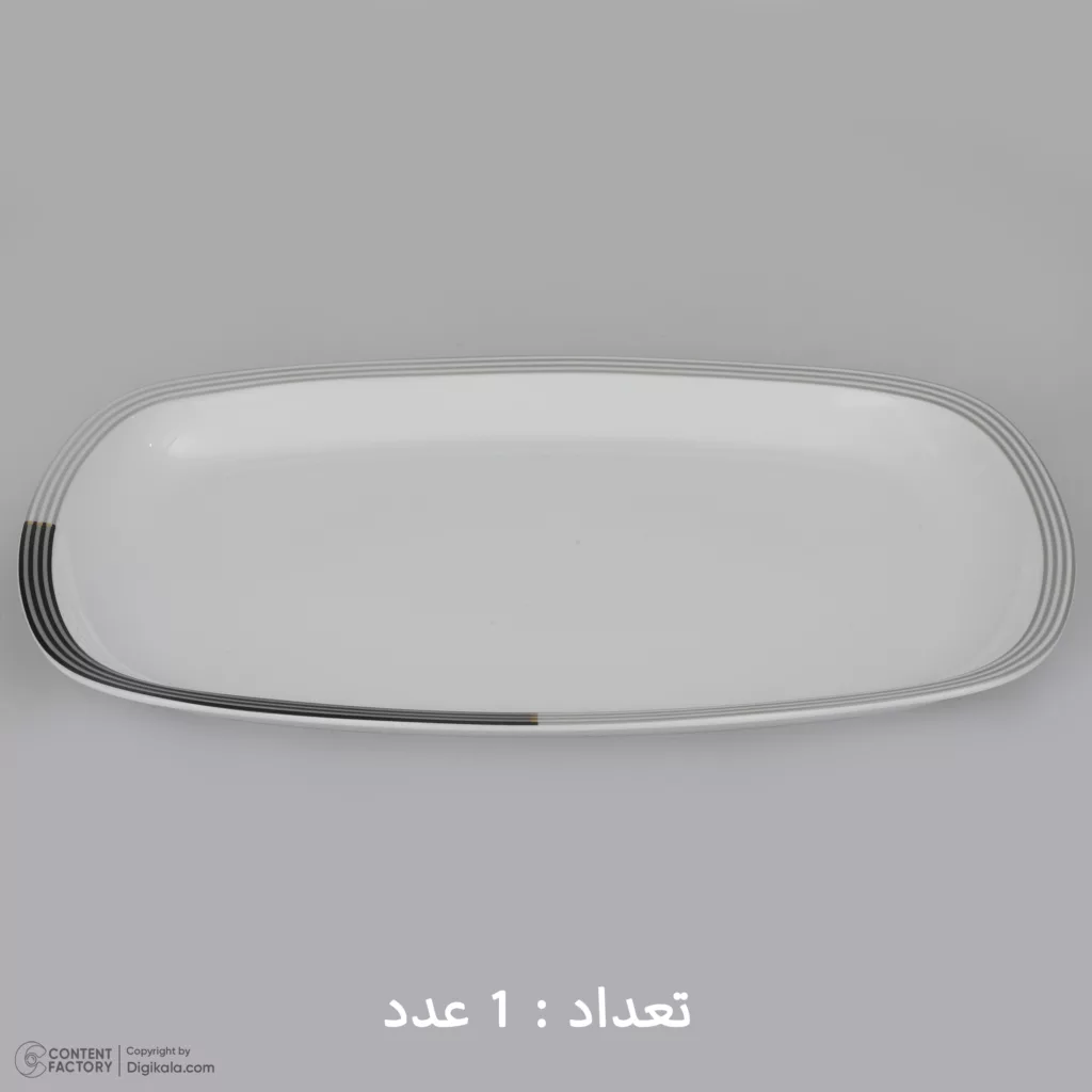 سرویس غذاخوری 27 پارچه 6 نفر چینی زرین ایران مدل وگاس اوریت سری کواترو درجه عالی