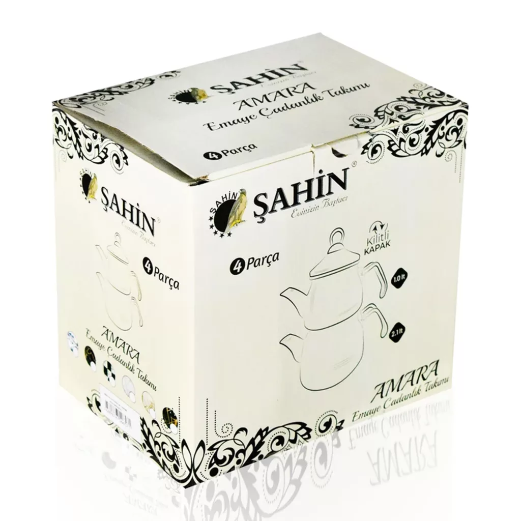 ست کتری و قوری شاهین مدل P - 4964383 گنجایش کتری 2.1 لیتر گنجایش قوری 1.1 لیتر