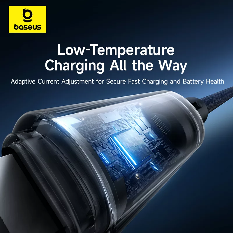 کابل تبدیل USB-C به لایتنینگ بیسوس مدل Lit Button-Control 20W طول 2 متر