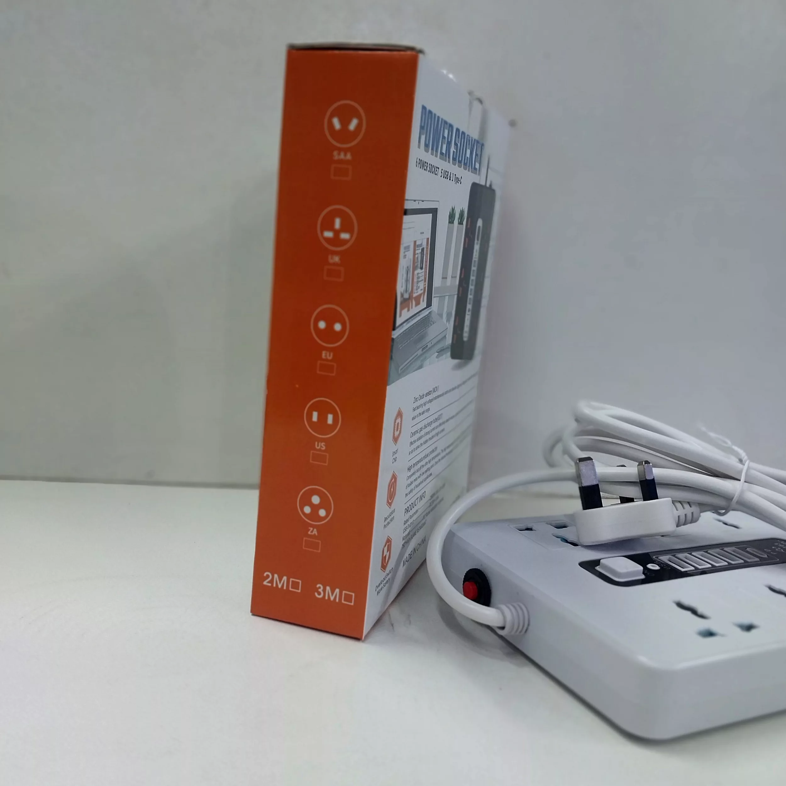 چندراهی برق مدل چندراهی power socket 5USB&1TYPE-C