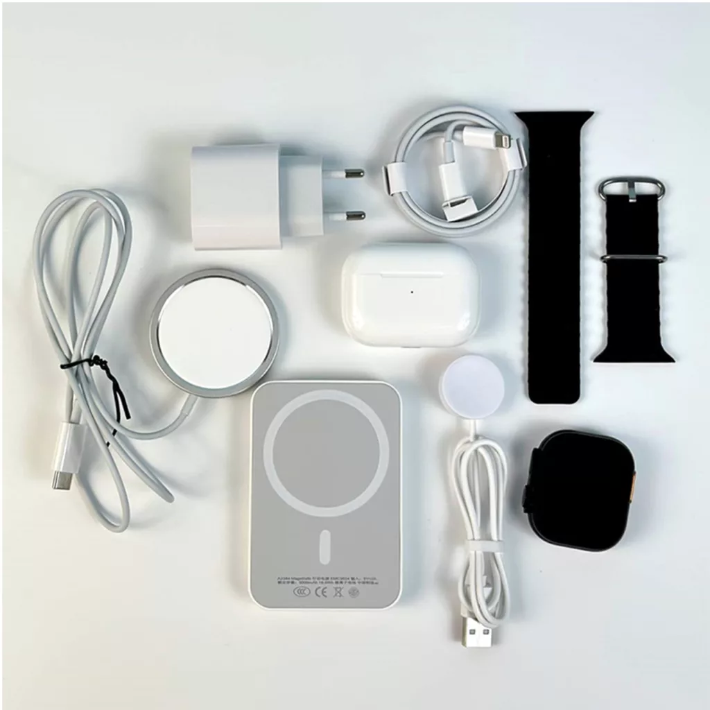 ساعت هوشمند کد H16 UNIQUE COMBINATION به همراه هندزفری بی‌سیم دارای قابلیت های صفحه نمایش رنگی، صفحه نمایش لمسی، کنترل موسیقی (Music Player)، قابلیت مکالمه از طریق بلوتوث